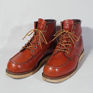 USA製 《RED WING》 8131 (7 1/2E) 廃盤 モックトゥ 縦長タグ ワークブーツ ショートブーツ アメリカ製 刺繍タグ クラシックモック