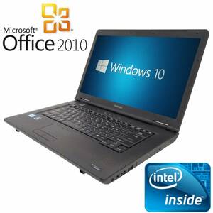 【サポート付き】快速 美品 TOSHIBA B450 東芝 Windows10 PC サクサク パソコン Office 2010インストール HDD：250GB メモリ：2GB