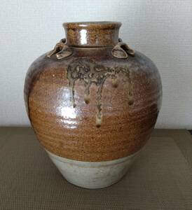 信楽焼？ 四耳壺 茶壺・壷・花瓶 