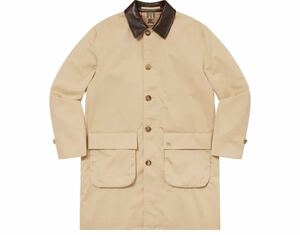 ベージュS Supreme Burberry Leather Collar Trench Beige バーバリー トレンチコート