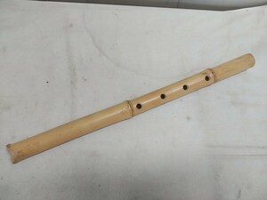 竹製 尺八 在銘【 全長 48.5cm 】長期保管在庫品 詳細不明 楽器 