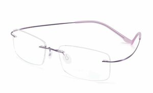 送料無料　メガネフレーム　超軽量　フチなし ツーポイント　タテ眼鏡　レンズ交換可能　男女兼用　ブルーライトカット sc0285