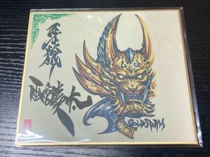 牙狼　GARO GOLD STORM トレーディングmini色紙　雨宮慶太　直筆サイン　翔