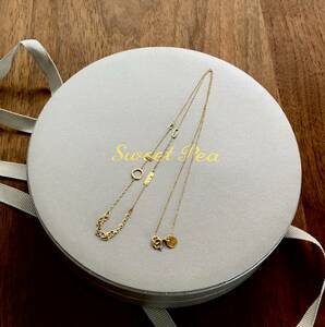 未使用　新品　箱付き　アッシュペーフランス　H.P.FRANCE BIJOUX　スイートピー Sweet Pea 18K YG Chains Galore チェーンネックレス