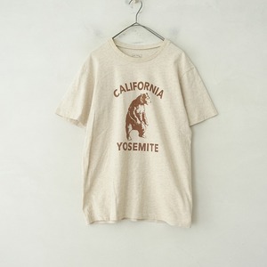 ミクスタ MIXTA *YOSEMITE BEAR Tシャツ*S綿コットン混天竺プリントプルオーバー半袖カットソー(25-2404-156)【72D42】