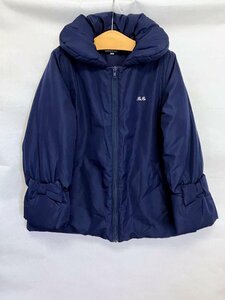 【送料込】【女の子用】BEBE べべ コート 140cm ネイビー 裏地あり 中綿入り 冬物 アウター キッズ シンプル 上品 おうちで洗える s3406238