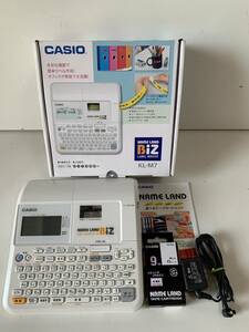 ⑤u914◆CASIO カシオ◆ネームランド NAME LAND BiZ KL-M7 ラベルタイター ラベルシール オートカッター 事務用品 オフィス 箱付 動作品