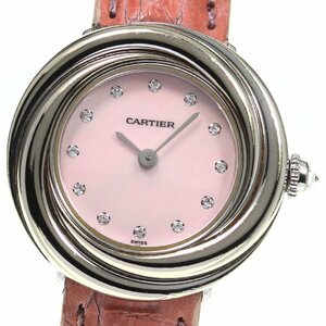 カルティエ CARTIER WG200846 トリニティ K18WG 12P ダイヤ クォーツ レディース _745731【ev10】