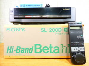SONY ソニー Hi-Band ベータビデオデッキ SL−200D 元箱/リモコン 映像機器 ※現状渡し/再生OK！ @120 (4)