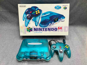 ジャンク 【動作未確認】NINTENDO64 ニンテンドウ64 クリアブルー 本体(▲ゆ22-06-02)