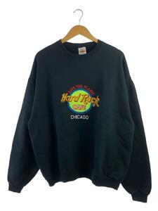 HARD ROCK◆スウェット/XL/コットン/BLK