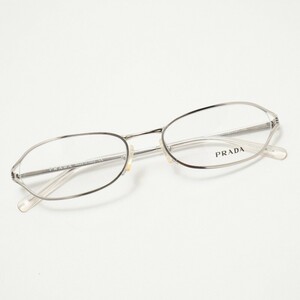 MF7018*未使用*PRADA プラダ*VPR54H*メタルフレーム*メガネ*眼鏡フレーム*54□17 135*シルバー*イタリア製