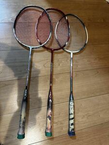 バドミントンラケット 3本セットYONEX ゴーセン