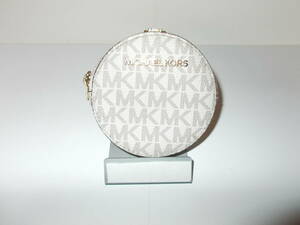 ●MICHAEL KORS/マイケル コース【丸型ポーチ 小銭入れ】ベージュ●