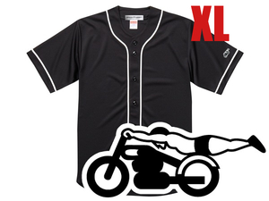 袖スピードアディクト BASEBALL SHIRT BLACK XL/黒ベースボールシャツホワイトソックス半袖シャツ開襟シャツアメカジ古着ヴィンテージ80s