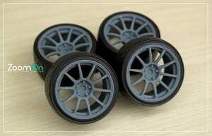 ZoomOn ZR088 1/24 18インチ ウェッズ TC107N ホイールセット