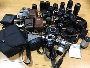 【智】大量 CANON / Nikon/ PENTAX /MINOLTA /YASHICAFLEX 二眼レフ フィルムカメラ カメラレンズ まとめて整理処分 動作未確認 ジャンク 