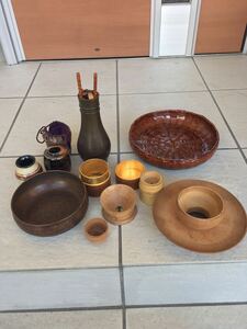 煎茶道具 茶道具 木製 茶器 金属工芸 和食器 写真4、5、7枚目の物は金属製です。