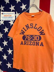 ★Champion★チャンピオン★半袖Tシャツ★WINSLOW ARIZONA★プリント★クルーネック★カットソー★トップス★オレンジ★Mサイズ★