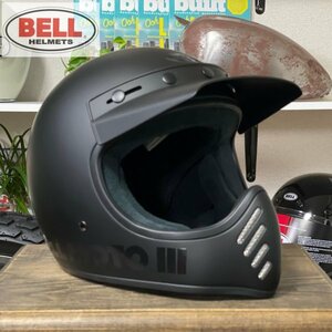 ★BELL Moto-3 CLASSIC BLACKOUT ベル モト3 復刻版 オフロードヘルメット マットブラック/M ◆バイク フルフェイス ジェット 輸入品 即納