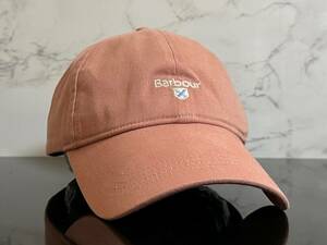 【未使用品】388KD★BARBOUR バーブァー チノキャップ 帽子 CAP 限定1個！上品で高級感のあるピンクグレーにブランドロゴ♪《FREEサイズ》