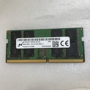 MICRON PC4-2133P-SEB-11 8GB DDR4 ノート用メモリ PC4-17000 8GB 260ピン PC4-2133P 8GB DDR4 LAPTOP RAM 中古動作確認済み