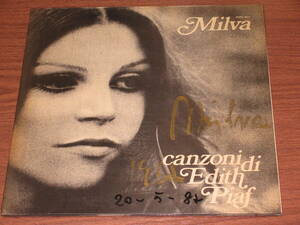 ◆外盤　直筆サイン入り　ミルバ　エディット・ピアフを歌う　MILVA　CANZONI DI EDITH PIAF　シャンソン