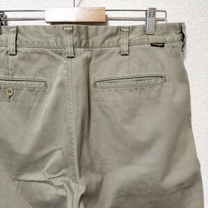 ★Wrangler W4301 チノパン コットンパンツ ストレート ボトムス ジッパーフライ 大きいサイズW36 オールド ラングラー アメカジ 古着 USED