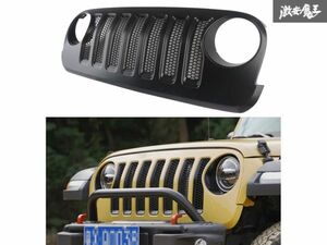 ☆MAIKE ジープ ラングラー JK フロントグリル JL ルック スタイル JL Style メッシュ ABS製 ブラック 黒 JEEP WRANGLER JK 新品! 即納!