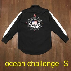 希少 S polo sport 90s ocean challenge ポロ スポーツ オーシャン チャレンジ シャツ 星条旗 ポロ ラルフローレン 美品 90年代