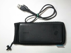 1353送料300円 Anker A1229 PowerCore Slim 10000 PSE認証済 black アンカー ブラック モバイルバッテリー ケーブルおまけ