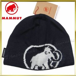 Mammut 新品 マムート ニット帽 ウール ビーニー キャップ メンズ レディース サイズフリー Marine/White 正規品