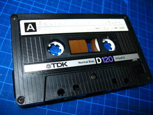 使用済み　中古　 カセットテープ　TDK　D120　Type1　ノーマル　120分 1本 　爪あり　　No.9302