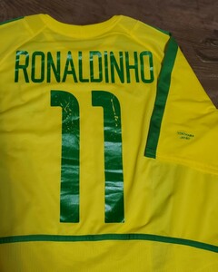 値下げ交渉 2002年 WC優勝記念 ブラジル代表 11 ロナウジーニョ NIKE MADE IN BRAZIL 検)WORLD CUP JAPAN KOREA RONALDINHO ワールドカップ