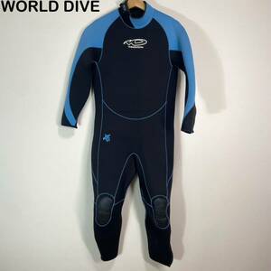 175cm 67kg 成人男性着用！　☆美品☆ WORLD DIVE スキューバダイビング ウェットスーツ　ブラック