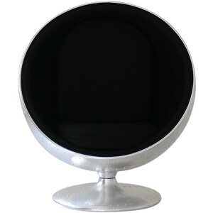 アルミ外装 ボールチェア エーロ・アールニオ 1 色シルバー×ブラック ballchair ソファ ソファー sofa パーソナルチェア