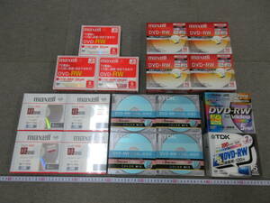 M【5-5】▼8 電気店在庫品 録画用 DVD-RW 120分 105枚まとめて maxell TDK Victor・JVC 未使用長期保管品