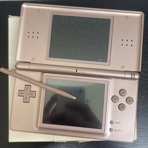 【動作確認済み】 NINTENDO DS Lite メタリックロゼ ニンテンドー ディーエス ライト ピンク 中古 ゲーム 本体 箱付き おもちゃ