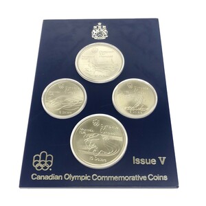 【記念コイン 4枚セット 】1976年 モントリオール オリンピック 10ドル×2 5ドル×2 銀貨 専用ケース付 五輪 シルバー カナダ 現状 M759