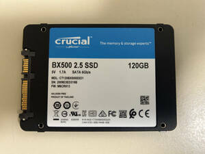 Crucial BX500 2.5インチ 7mm SATA SSD 120GB 中古動作品