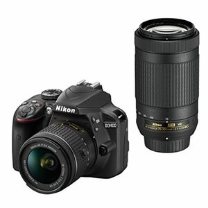 Nikon デジタル一眼レフカメラ D3400 ダブルズームキット ブラック D3400WZBK