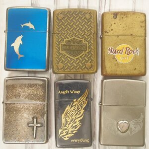 f002 Y1 ジッポ ZIPPO 外箱無し いろいろ まとめ 6点 セット ゴールド シルバー ブルー 宅配便コンパクト