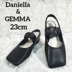 【Daniella&GEMMA】バレエシューズ 23cm 黒 スクエアトゥ