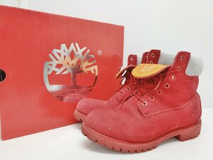 [16A-62-057-2] Timberland ティンバーランド レースアップブーツ A15GA スウェード サイズ28cm レッド