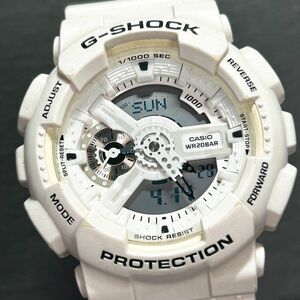 美品 CASIO カシオ G-SHOCK ジーショック GA-110MW-7A 腕時計 クオーツ アナデジ カレンダー 多機能 ステンレススチール 新品電池交換済み