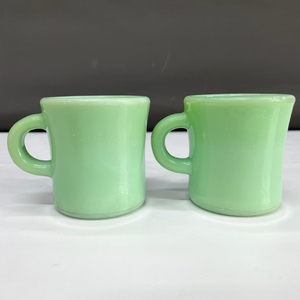 ファイヤーキング ジェダイ C ハンドル エキストラヘビー マグ 2個セット Fire King JADE ITE C Handle EquistraHeavy Mug Cup