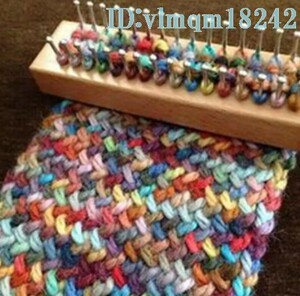 Dl2649: 編み機 木製 ボード 機編み ツール マフラー DIY 手作り 簡単織り 編み物 織機ボード 織機フック セーター 毛糸 1円スタート 特価