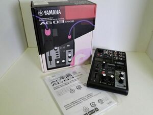 【簡易動作確認済】YAMAHA AG03 MK2 ライブストリーミングミキサー ウェブキャスティングミキサー オーディオインターフェース /60サイズ