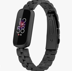 バンド For Fitbit Luxe メタル ステンレススチール 腕時計バンド 交換用 クラシック 丈夫 ソリッド リンク アクセサリー バックル メタル