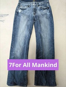 7For All Mankind ダメージデニム　 デニムジーンズ　 ストレート　 デニムパンツ